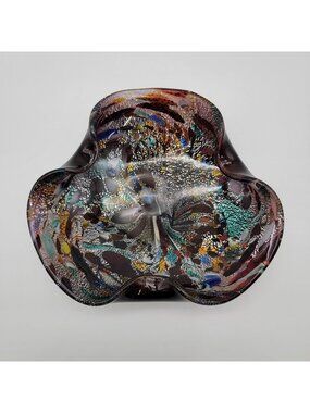 Mid Century AVEM Tutti Frutti Murano Art Glass Bowl Ashtray